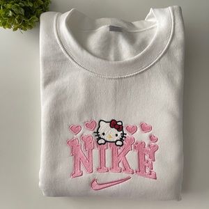 Gildan | Sweaters | Hello Kitty Embroidered Sweatshirt Crewneck | Poshmark